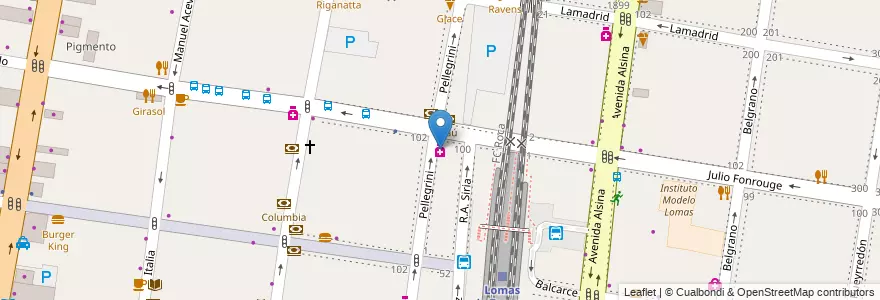 Mapa de ubicacion de Ganchegui Raul Horacio en Arjantin, Buenos Aires, Partido De Lomas De Zamora, Lomas De Zamora.