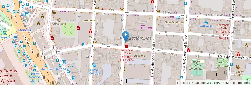 Mapa de ubicacion de gandario en إسبانيا, منطقة مدريد, منطقة مدريد, Área Metropolitana De Madrid Y Corredor Del Henares, مدريد.