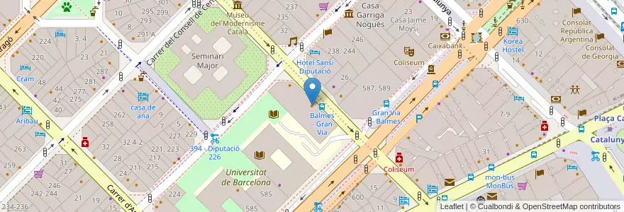 Mapa de ubicacion de Gandhi en 스페인, Catalunya, Barcelona, Barcelonès, 바르셀로나.