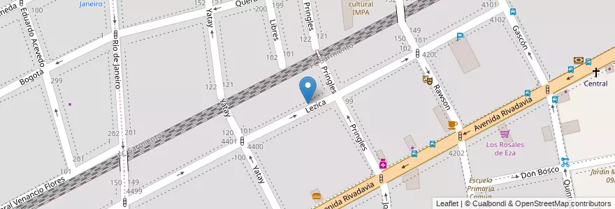 Mapa de ubicacion de garage, Almagro en Arjantin, Ciudad Autónoma De Buenos Aires, Comuna 5, Buenos Aires.
