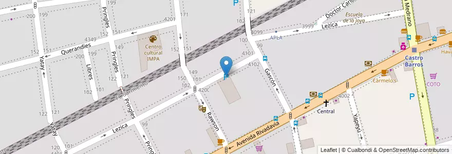 Mapa de ubicacion de garage, Almagro en الأرجنتين, Ciudad Autónoma De Buenos Aires, Comuna 5, Buenos Aires.