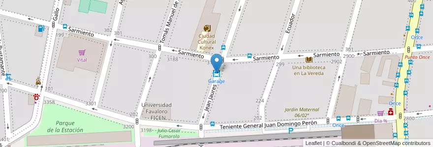 Mapa de ubicacion de Garage, Balvanera en Arjantin, Ciudad Autónoma De Buenos Aires, Comuna 3, Buenos Aires.