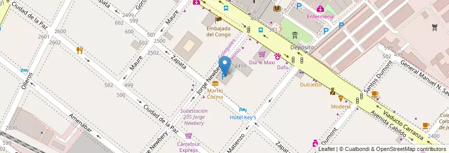 Mapa de ubicacion de Garage Cabildo, Palermo en Аргентина, Буэнос-Айрес, Буэнос-Айрес, Comuna 14.