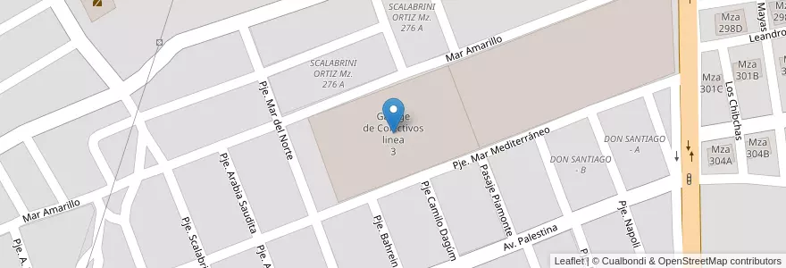 Mapa de ubicacion de Garage de Colectivos linea 3 en Arjantin, Salta, Capital, Municipio De Salta, Salta.