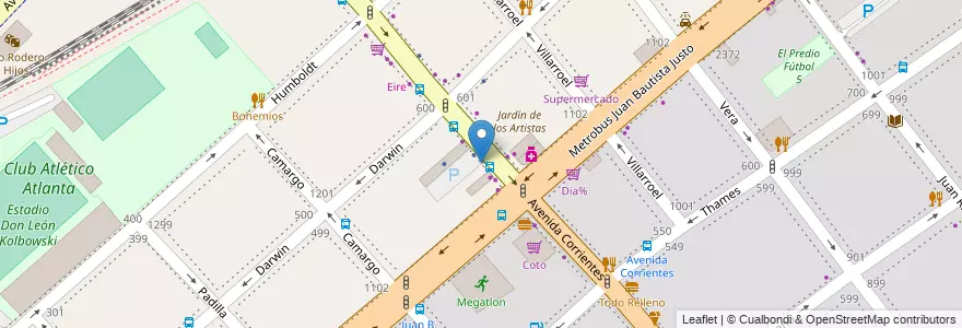 Mapa de ubicacion de Garage El Triunfo, Villa Crespo en 아르헨티나, Ciudad Autónoma De Buenos Aires, 부에노스아이레스, Comuna 15.