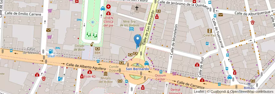 Mapa de ubicacion de Garage Modelo en Spagna, Comunidad De Madrid, Comunidad De Madrid, Área Metropolitana De Madrid Y Corredor Del Henares, Madrid.
