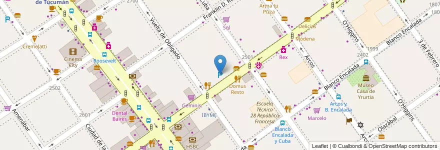Mapa de ubicacion de Garage Monroe, Belgrano en الأرجنتين, Ciudad Autónoma De Buenos Aires, Buenos Aires, Comuna 13.