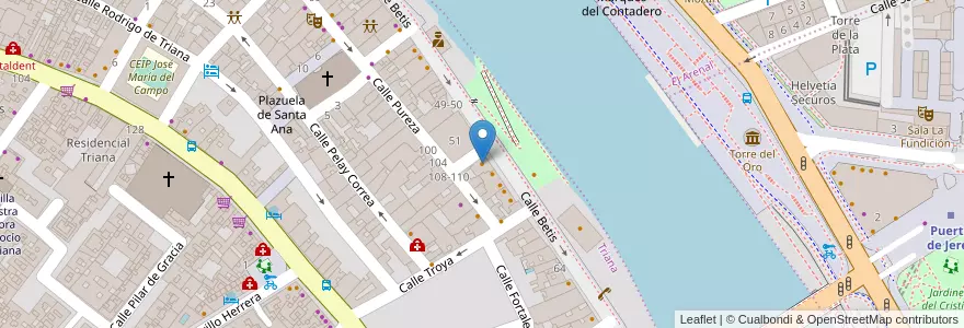 Mapa de ubicacion de Garage Moto Café en 스페인, Andalucía, Sevilla, 세비야.