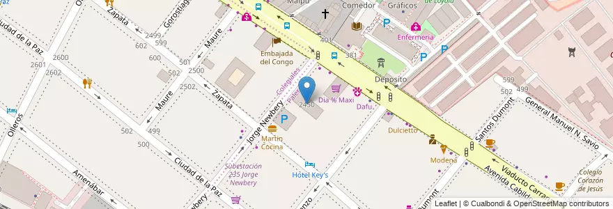 Mapa de ubicacion de Garage Newbery, Palermo en Arjantin, Ciudad Autónoma De Buenos Aires, Buenos Aires, Comuna 14.