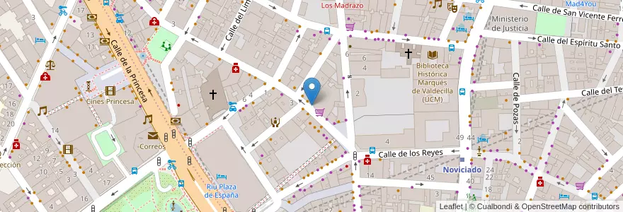 Mapa de ubicacion de Garage REIM en Espanha, Comunidade De Madrid, Comunidade De Madrid, Área Metropolitana De Madrid Y Corredor Del Henares, Madrid.