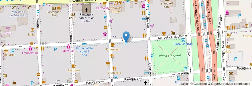 Mapa de ubicacion de Garage, Retiro en アルゼンチン, Ciudad Autónoma De Buenos Aires, Comuna 1, ブエノスアイレス.