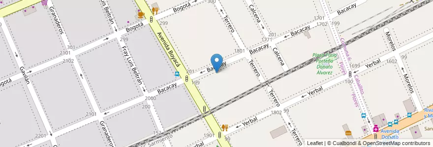 Mapa de ubicacion de Garage Rey, Flores en الأرجنتين, Ciudad Autónoma De Buenos Aires, Comuna 7, Buenos Aires.