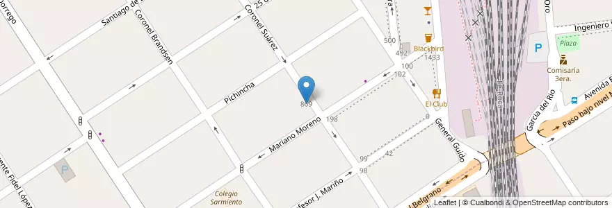 Mapa de ubicacion de Garage Suarez en 阿根廷, 布宜诺斯艾利斯省, Partido De Lomas De Zamora, Temperley.