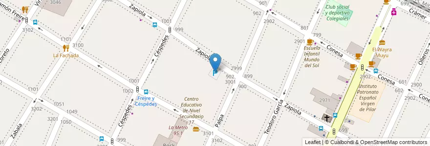 Mapa de ubicacion de Garage Zapiola, Colegiales en アルゼンチン, Ciudad Autónoma De Buenos Aires, ブエノスアイレス, Comuna 13.
