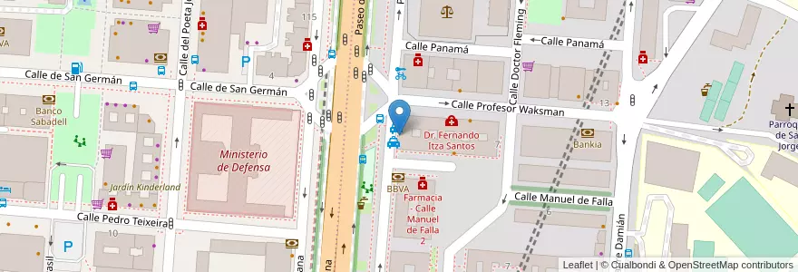 Mapa de ubicacion de Garaje Avenida en Espanha, Comunidade De Madrid, Comunidade De Madrid, Área Metropolitana De Madrid Y Corredor Del Henares, Madrid.