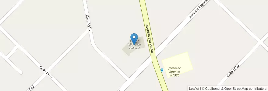 Mapa de ubicacion de Garaje "El Nuevo Halcón" en Arjantin, Buenos Aires, Partido De Florencio Varela, La Capilla.