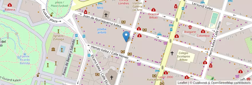Mapa de ubicacion de Garaje Francia en 西班牙, 巴斯克, 比斯开, Bilboaldea, 毕尔巴鄂.