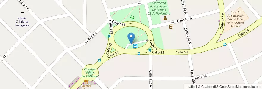 Mapa de ubicacion de Garaje Línea 129 y 159 en Arjantin, Buenos Aires, Partido De Berazategui, Hudson.