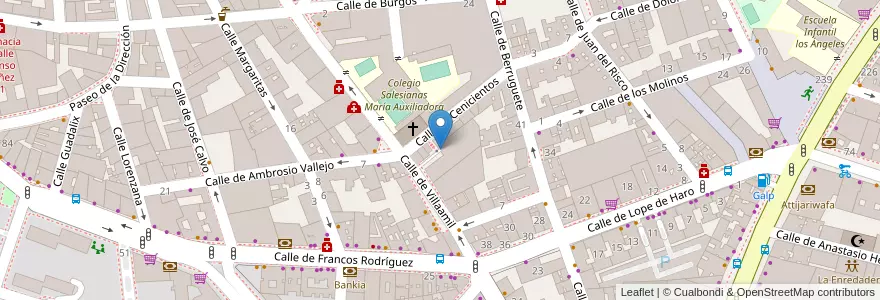 Mapa de ubicacion de Garaje Maeso en スペイン, マドリード州, Comunidad De Madrid, Área Metropolitana De Madrid Y Corredor Del Henares, Madrid.