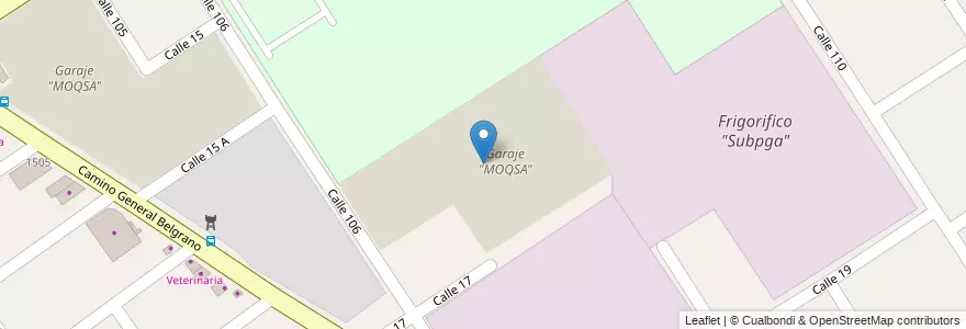 Mapa de ubicacion de Garaje "MOQSA" en الأرجنتين, بوينس آيرس, Partido De Florencio Varela, Berazategui.