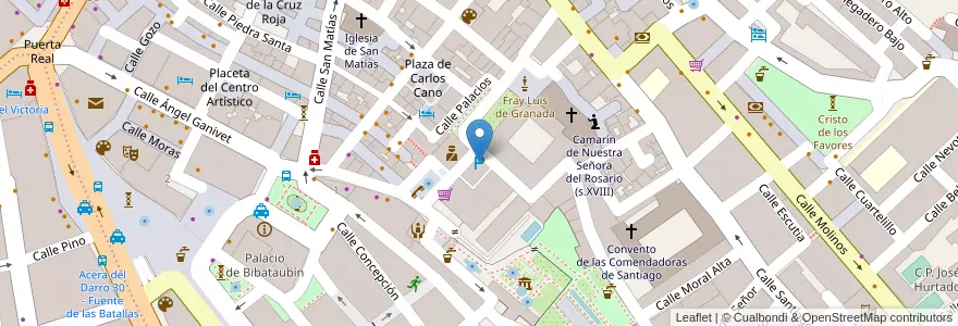 Mapa de ubicacion de Garaje Trex Plaza Campos en إسبانيا, أندلوسيا, غرناطة, Comarca De La Vega De Granada, Granada.