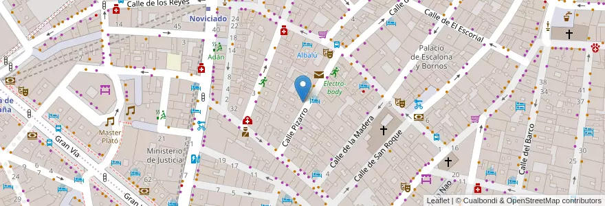 Mapa de ubicacion de Garajes Luna en Espagne, Communauté De Madrid, Communauté De Madrid, Área Metropolitana De Madrid Y Corredor Del Henares, Madrid.