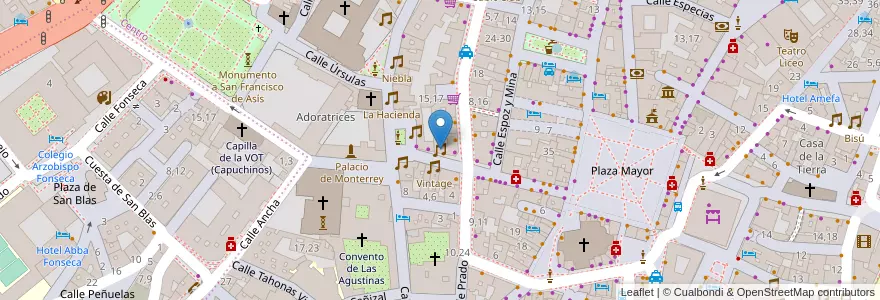 Mapa de ubicacion de Garamond en Spain, Castile And León, Salamanca, Campo De Salamanca, Salamanca.