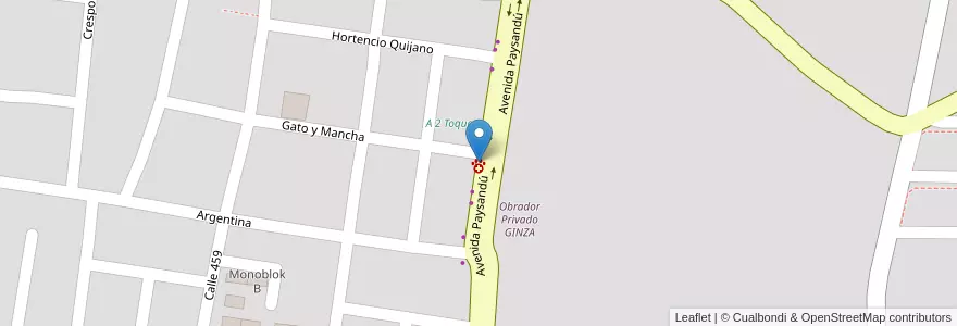 Mapa de ubicacion de Garavano en 아르헨티나, Corrientes, Departamento Capital, Corrientes, Corrientes.