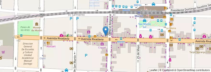 Mapa de ubicacion de Garbarino en Arjantin, Buenos Aires, Partido De Morón, Morón.