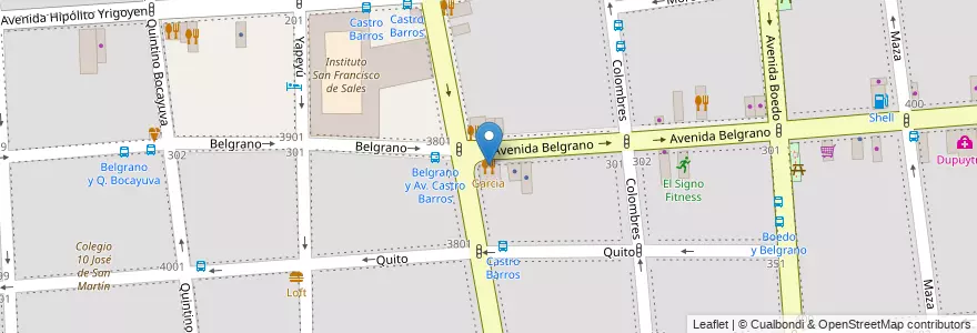 Mapa de ubicacion de Garcia, Almagro en アルゼンチン, Ciudad Autónoma De Buenos Aires, Comuna 5, ブエノスアイレス.