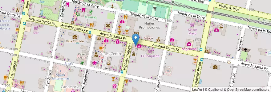 Mapa de ubicacion de García & Olivero en آرژانتین, سانتافه, Departamento Rosario, Municipio De Funes, Funes.
