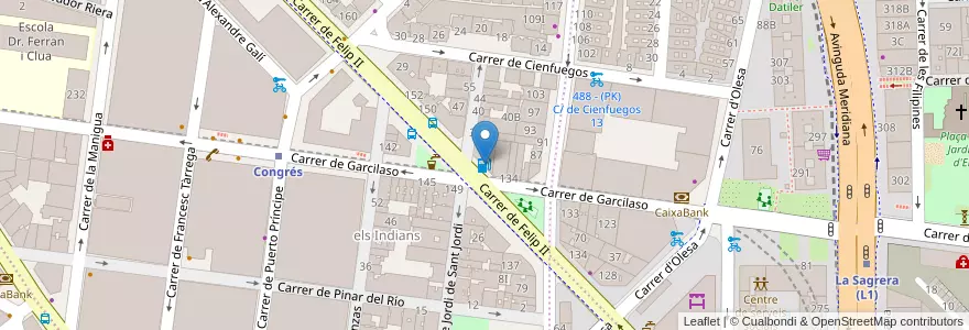 Mapa de ubicacion de Garcilaso en Испания, Каталония, Барселона, Барселонес, Барселона.