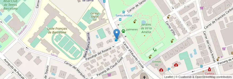 Mapa de ubicacion de Gardenoil en اسپانیا, Catalunya, Barcelona, Barcelonès, Barcelona.