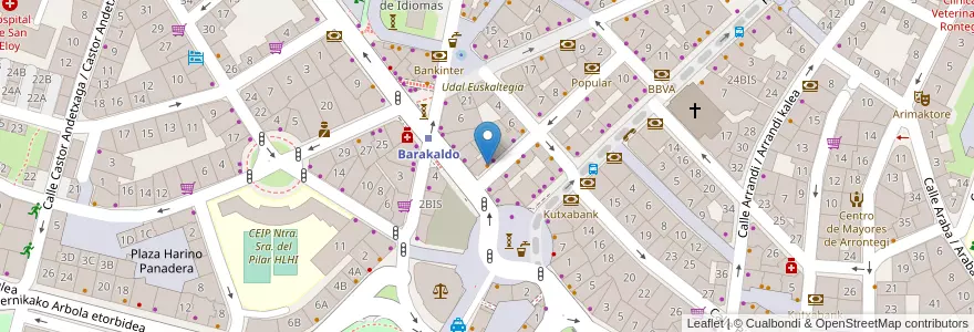 Mapa de ubicacion de Gardoki en Spagna, Euskadi, Bizkaia, Bilboaldea, Barakaldo.