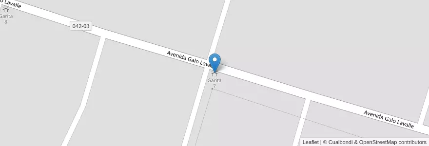 Mapa de ubicacion de Garita 7 en الأرجنتين, بوينس آيرس, Partido De General Lavalle.