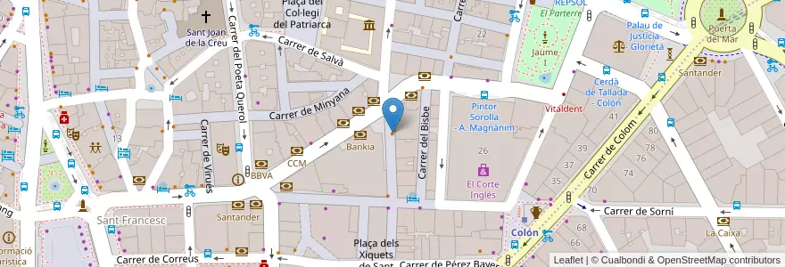 Mapa de ubicacion de Garnacha Tinta en スペイン, バレンシア州, València / Valencia, Comarca De València, València.