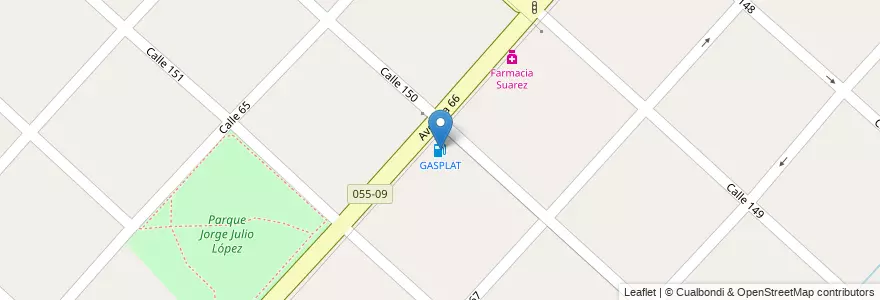 Mapa de ubicacion de GASPLAT, Los Hornos en Arjantin, Buenos Aires, Partido De La Plata, Los Hornos.