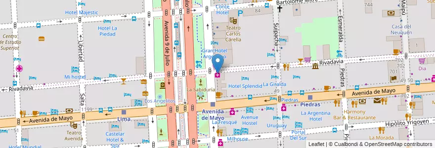 Mapa de ubicacion de Gastro Farma, Montserrat en Argentine, Ciudad Autónoma De Buenos Aires, Comuna 1, Buenos Aires.