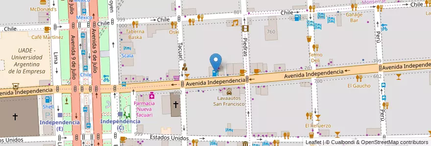 Mapa de ubicacion de Gasydin, Montserrat en 阿根廷, Ciudad Autónoma De Buenos Aires, Comuna 1, 布宜诺斯艾利斯.