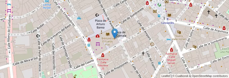 Mapa de ubicacion de Gau&Café en スペイン, マドリード州, Comunidad De Madrid, Área Metropolitana De Madrid Y Corredor Del Henares, Madrid.