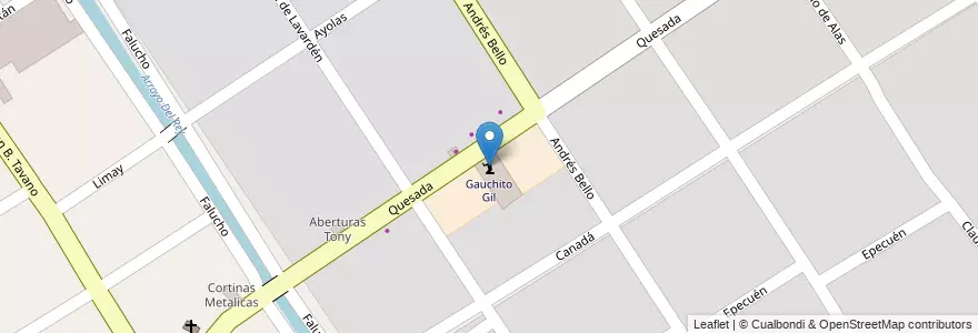 Mapa de ubicacion de Gauchito Gil en Arjantin, Buenos Aires, Partido De Lomas De Zamora, Ingeniero Budge.