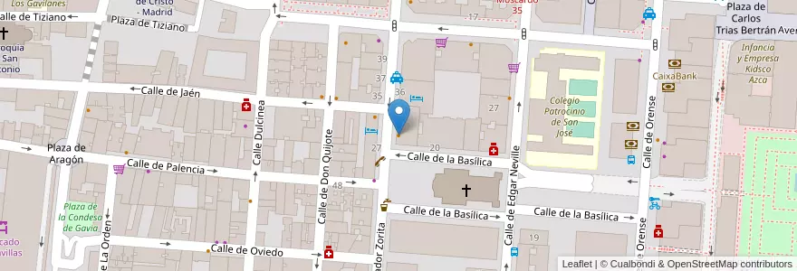 Mapa de ubicacion de Gaztelupe en Испания, Мадрид, Мадрид, Área Metropolitana De Madrid Y Corredor Del Henares, Мадрид.