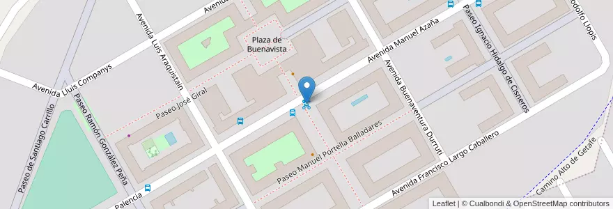 Mapa de ubicacion de Gbici - Manuel Azaña en Spanien, Autonome Gemeinschaft Madrid, Autonome Gemeinschaft Madrid, Área Metropolitana De Madrid Y Corredor Del Henares, Getafe.