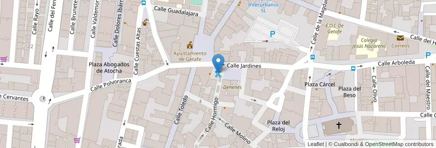 Mapa de ubicacion de Gbici - Plaza Carretas en إسبانيا, منطقة مدريد, منطقة مدريد, Área Metropolitana De Madrid Y Corredor Del Henares, Getafe.