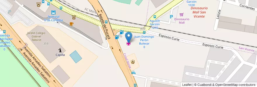 Mapa de ubicacion de GEA bajada pucara en Argentine, Córdoba, Departamento Capital, Pedanía Capital, Córdoba, Municipio De Córdoba.