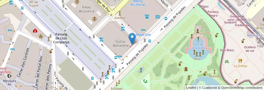 Mapa de ubicacion de Gelat & Te en Испания, Каталония, Барселона, Барселонес, Барселона.