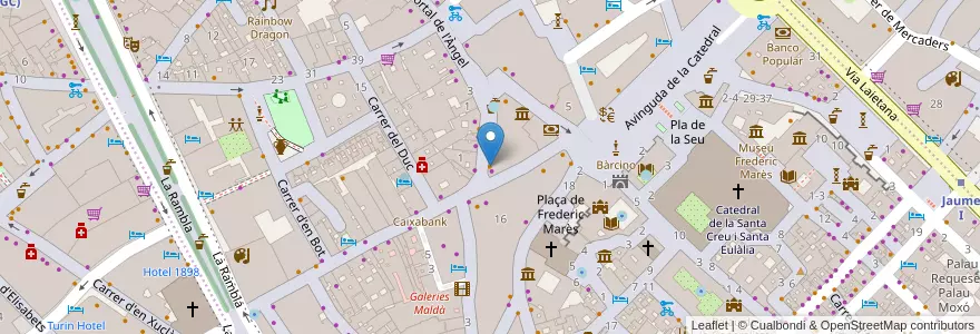Mapa de ubicacion de Gelateria Giovanni Artgelato en Spagna, Catalunya, Barcelona, Barcelonès, Barcelona.