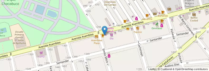 Mapa de ubicacion de Gelato & Bar, Parque Chacabuco en 아르헨티나, Ciudad Autónoma De Buenos Aires, Comuna 7, 부에노스아이레스.