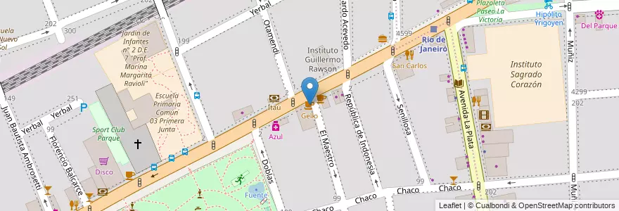 Mapa de ubicacion de Gello, Caballito en Arjantin, Ciudad Autónoma De Buenos Aires, Buenos Aires, Comuna 6.