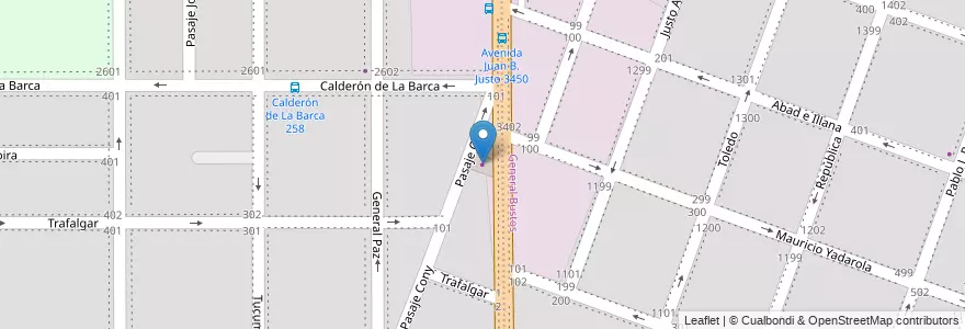 Mapa de ubicacion de Gema Herramientas en アルゼンチン, コルドバ州, Departamento Capital, Pedanía Capital, Córdoba, Municipio De Córdoba.